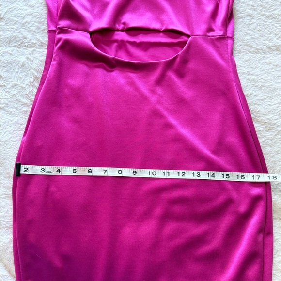 NWT Guess Fuchsia Satin Mini Dress-Medium - Picture 7 of 7